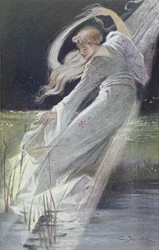 The White Lady of the River Fecht, Illustration from the Legends of Alsace by Georges Spetz
